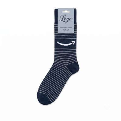 Custom Pinstripe Business Crew Socks - Detail A